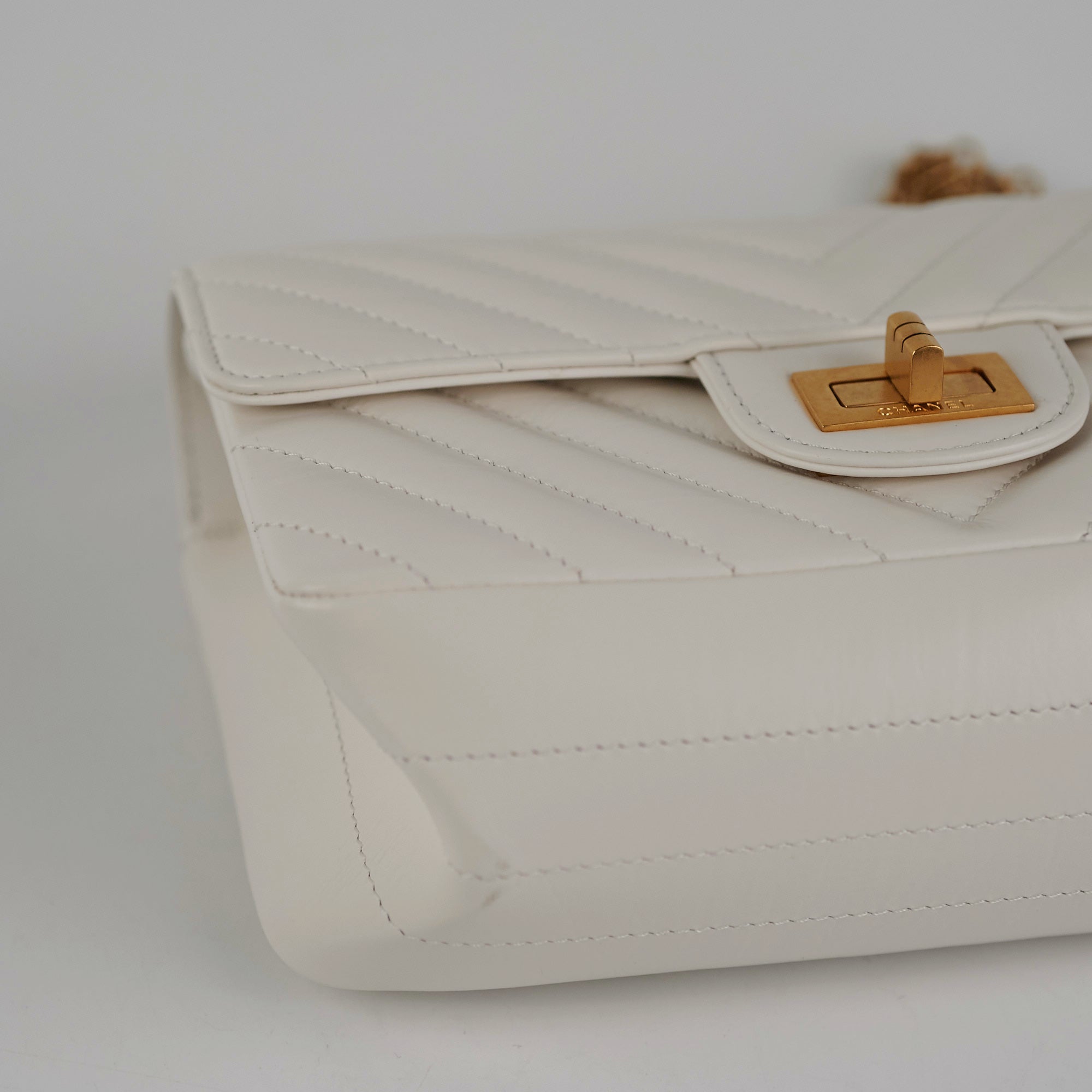 Chanel Chevron Reissue Mini Bag in White - Luxury Crossbody Bag for Women, Perfect for Parties, Dates & Everyday Use