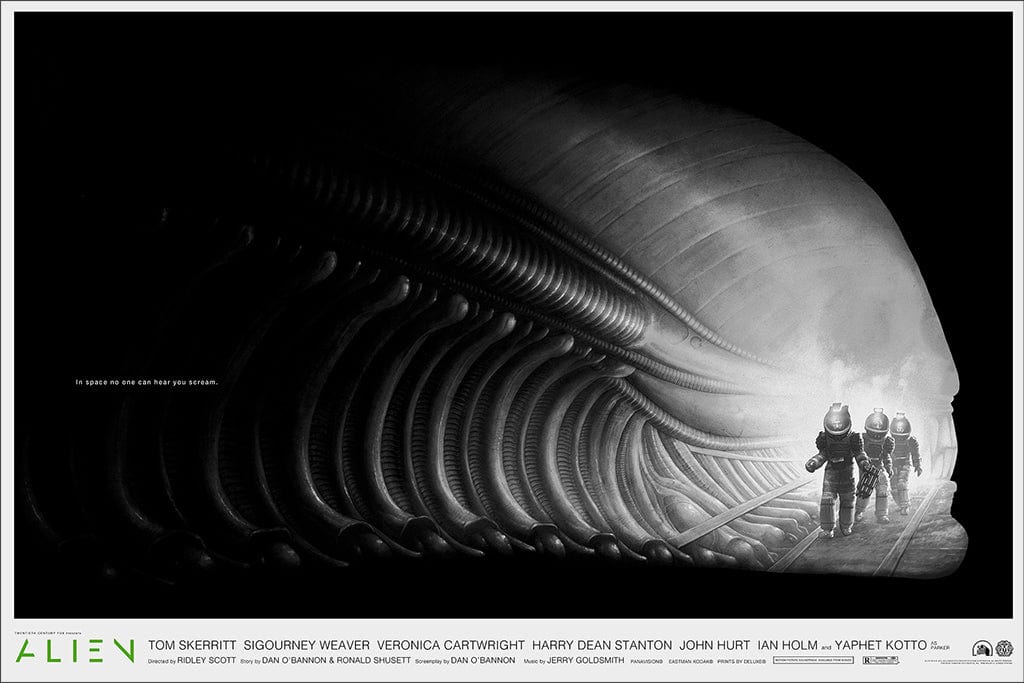 Alien Movie Poster (Variant Edition) - Sci-Fi Horror Wall Art for Home Theater, Office & Gaming Room Decor