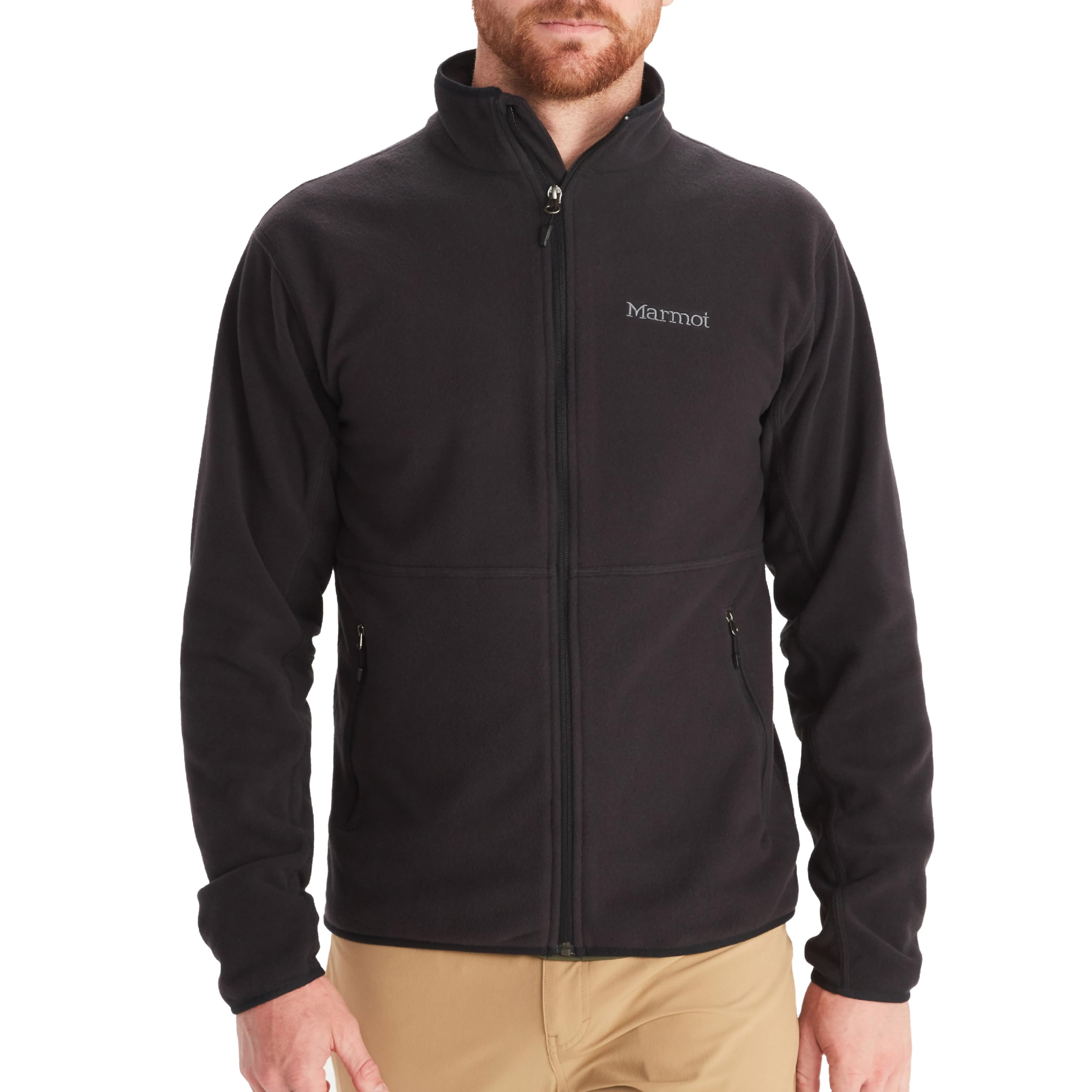 MARMOT Men's Rocklin Full-Zip Fleece Jacket - Lightweight 100-Weight Warm Layer for Hiking, Camping & Outdoor Activities