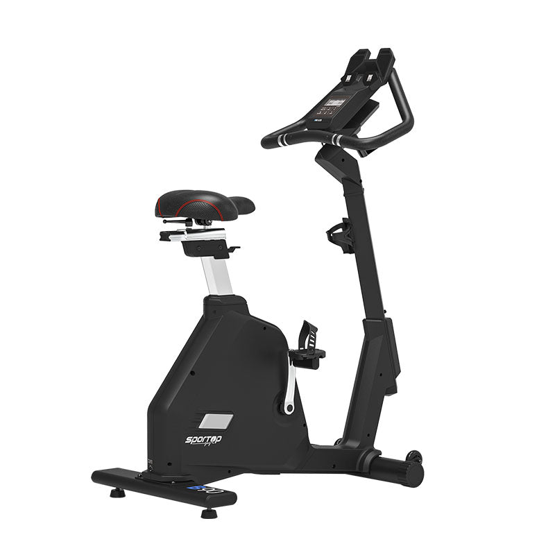 B90LCD Sportop Upright Exercise Bike for Home Gym - Indoor Cycling Workout Equipment for Cardio & Fitness Training