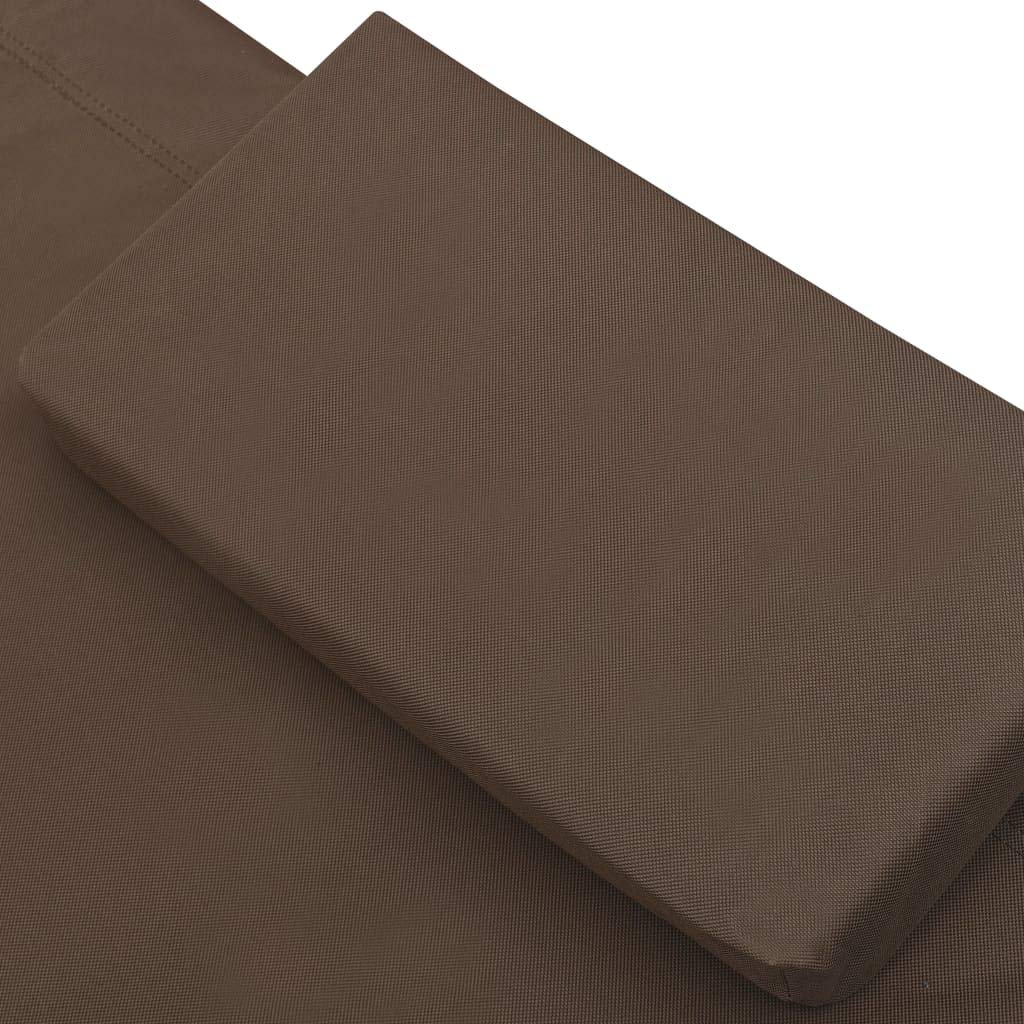 vidaXL Brown Outdoor Lounge Bed with Canopy & Pillows - Perfect for Patio, Garden, Poolside Relaxation