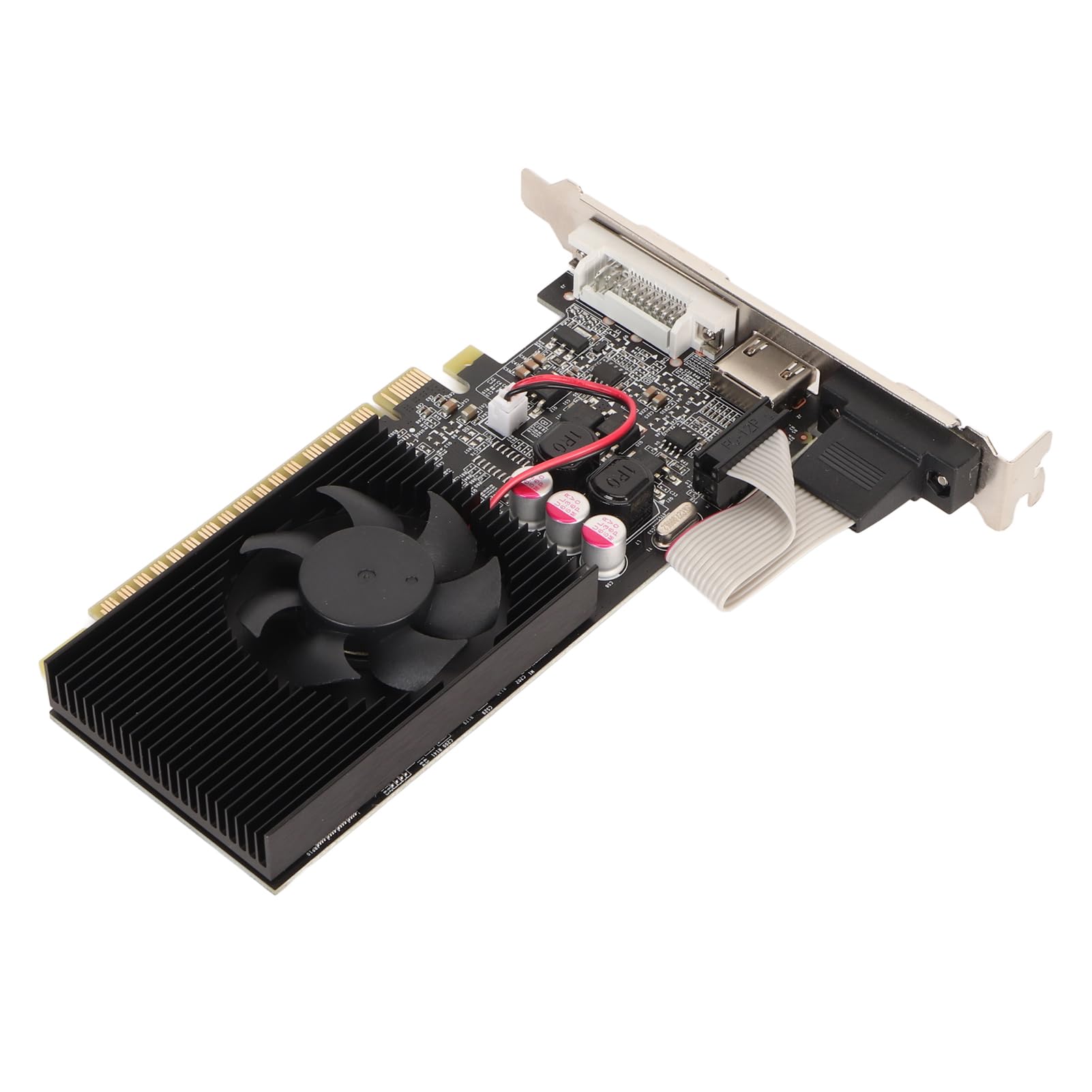 Tosuny GT210 1GB DDR3 64bit Gaming Graphics Card with Cooling Fan - 589MHz/1000MHz, DirectX 10.1 Support, DVI & VGA Output - Ideal for Office Work, Casual Gaming & Home Theater PCs