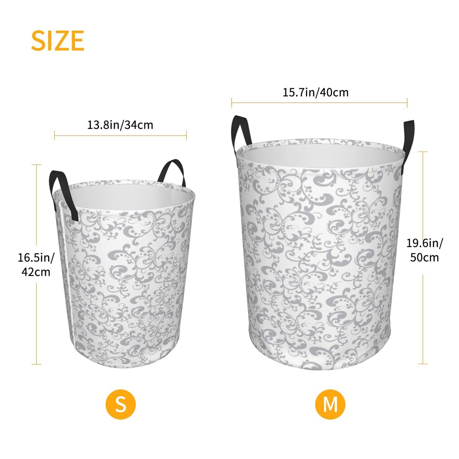 Foruidea Floral Pattern Laundry Basket - Collapsible Clothes Hamper with Oxford Fabric, Storage Bin for Home, Office, Dorm & Nursery | Perfect for Organizing Clothes, Toys & Gifts (Washable & Space-Saving)