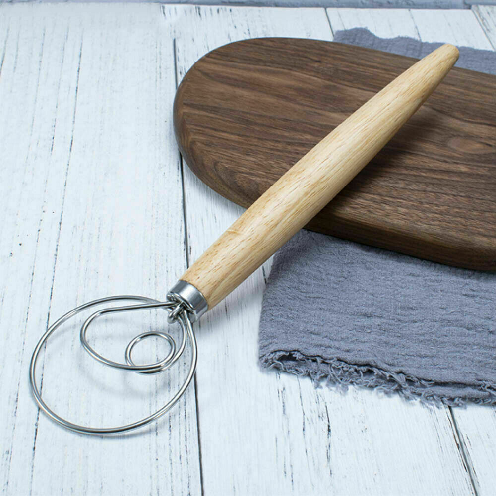 13-Inch Stainless Steel Large Wire Whisk - Heavy Duty Dough Mixer for Baking, Cooking & Bread Making - Perfect for Kitchen, Restaurants & Home Bakers