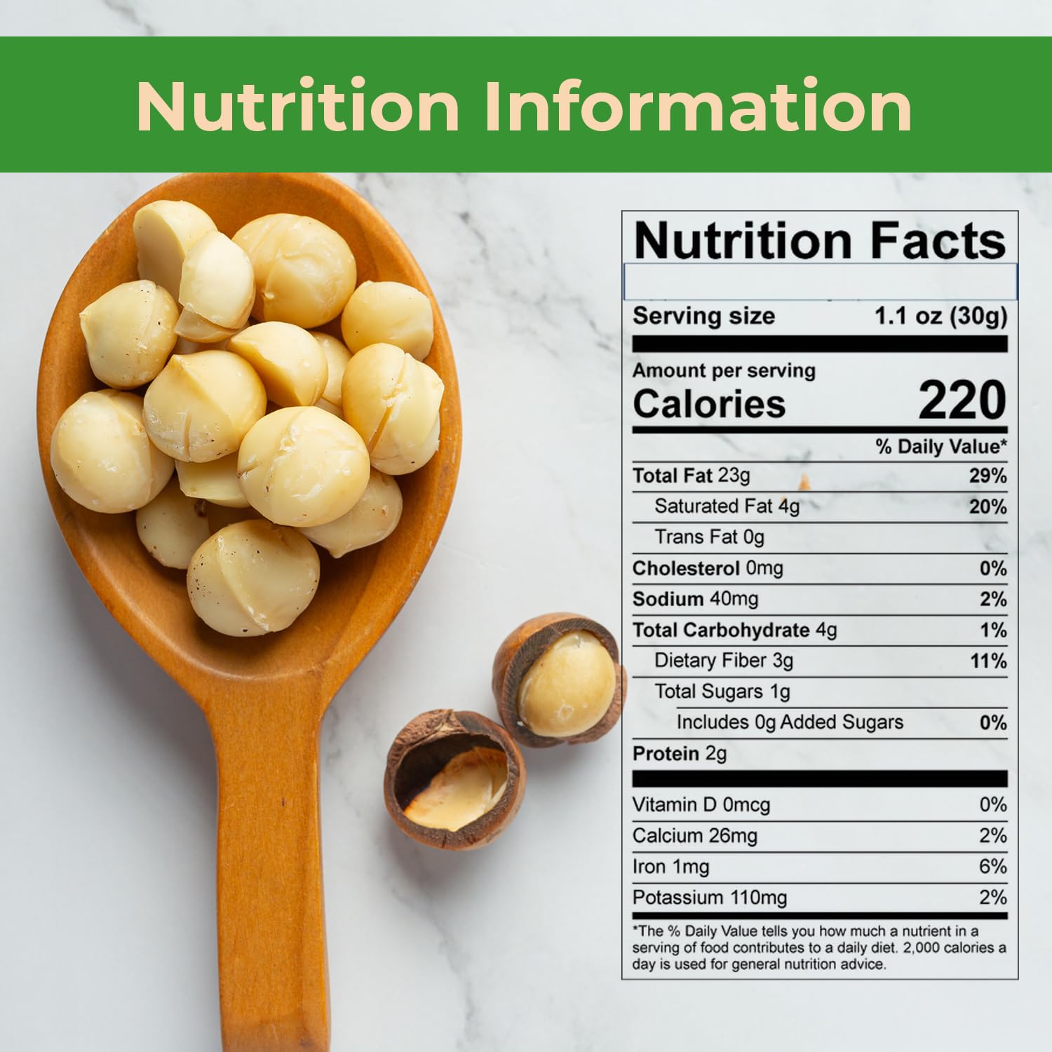 Premium Salted & Oil Roasted Macadamia Nuts - 2lb Bulk Bag | Fresh Gourmet Snack | Kosher, Keto, Paleo, Vegan & Gluten Free | Perfect for Healthy Snacking, Baking & Gift Giving