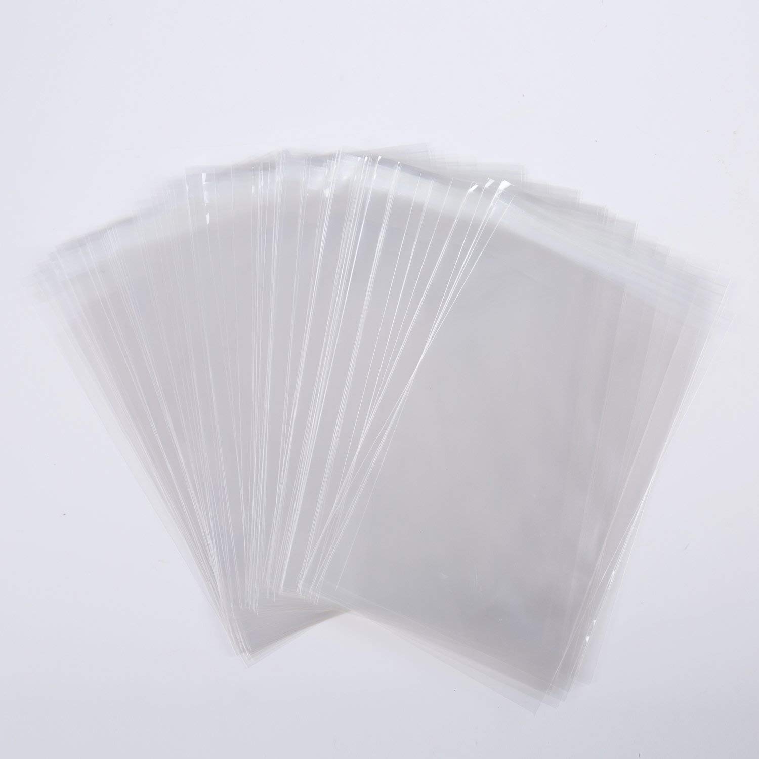 MOWO 7x9 Inch Clear Resealable Plastic Bags for Candy, Coffee Beans, Snacks, Nuts - 1.6 Mil Thick, Pack of 100 | Perfect for Food Storage, Gift Wrapping & Party Favors