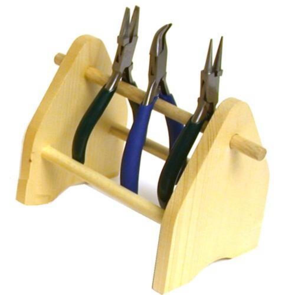 Jewelers Wooden Plier Rack - Premium Wood Tool Holder for Jewelry Making, Watch Repair & Crafting - Perfect Workshop Organization for Jewelers, Watchmakers & DIY Enthusiasts