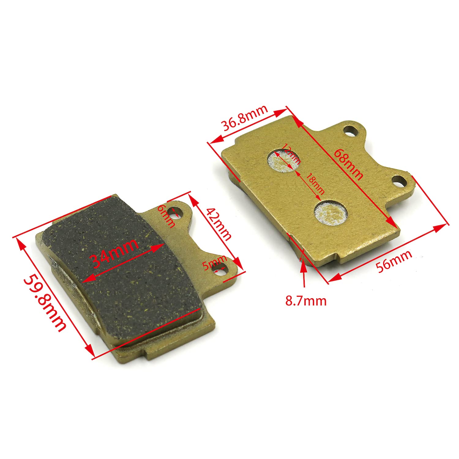 HTTMT Motorcycle Disc Brake Pad Set - High Performance Brake Pads for Smooth & Safe Riding - Perfect for Street Bikes, Cruisers & Touring Motorcycles
