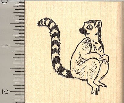 Custom Lemur Rubber Stamp - Handmade Self-Inking Stamp for Scrapbooking, Card Making, and DIY Crafts - Perfect for Teachers, Planners, and Stationery Lovers
