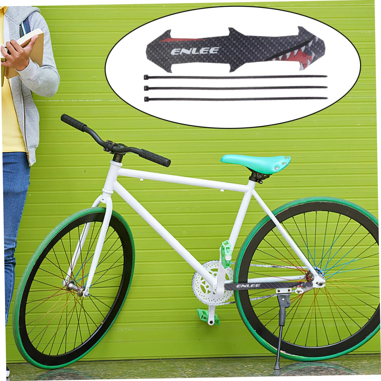 2 Sets Bike Chainstay Protector Stickers - Durable Mountain Bike Frame Guard Stickers, Chain Guard Accessories for MTB, Road Bikes - Prevent Scratches & Damage During Off-Road Riding & Commuting