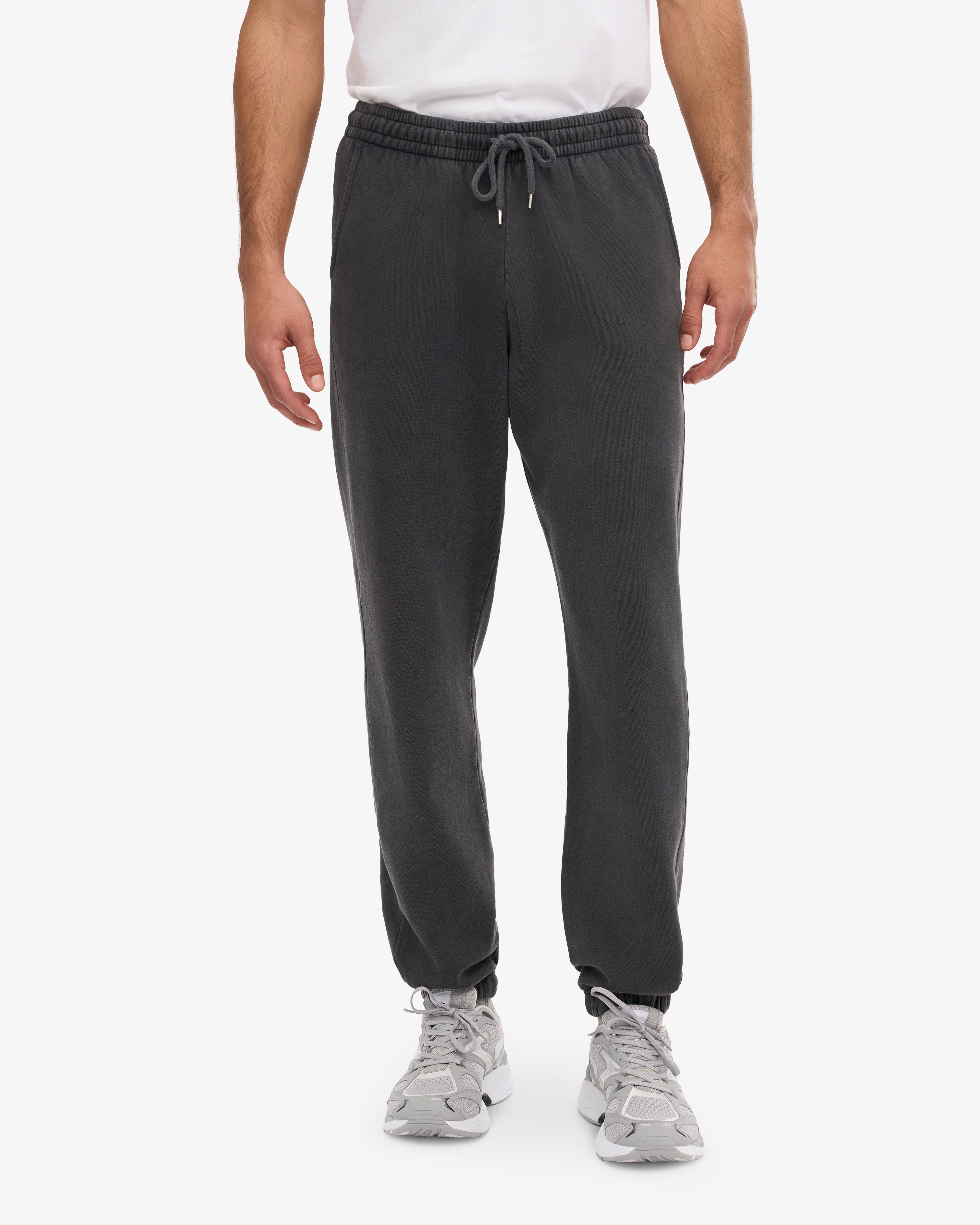 Organic Cotton Sweatpants for Women & Men - Faded Black | Comfortable Lounge Pants for Yoga, Running & Home Wear