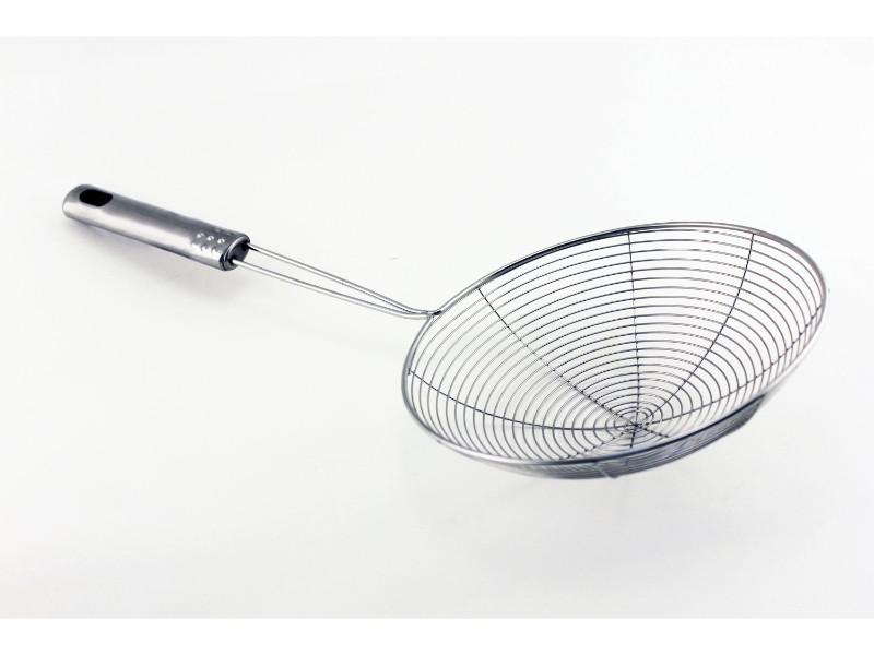 BergHOFF Studio 17-Inch Stainless Steel Wire Skimmer - Durable Kitchen Strainer for Frying, Pasta, and Soup - Perfect for Home Chefs & Restaurants