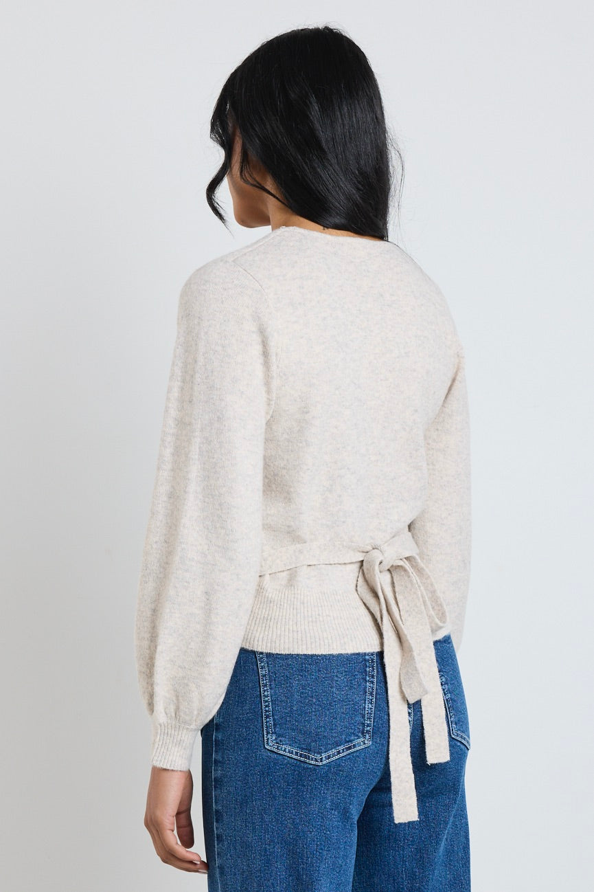 Charm Oat Marle Wrap Knit Jumper - Cozy Women's Sweater for Fall & Winter | Perfect for Office, Date Night & Casual Outfits