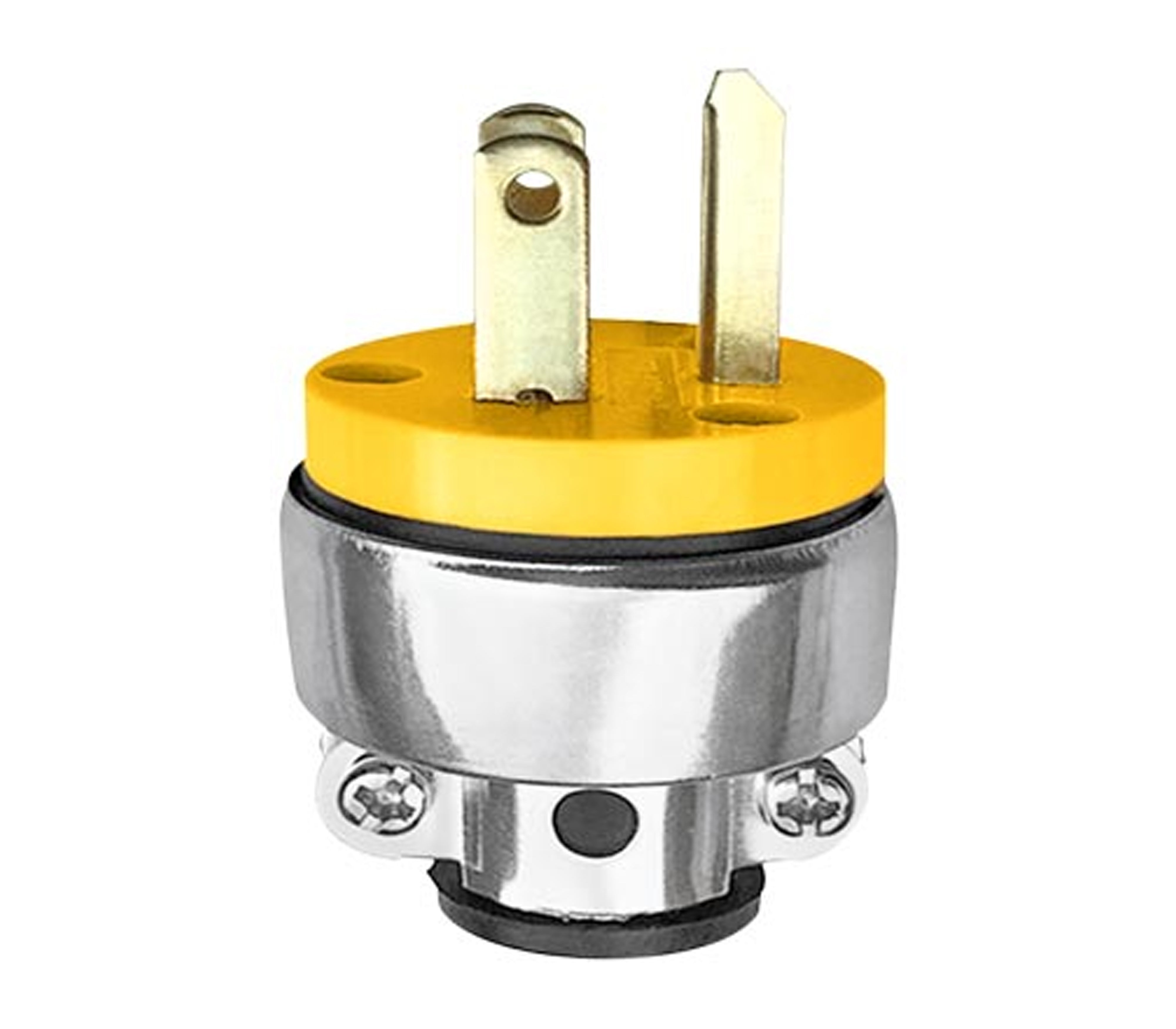 Vinyl/Metal Grounded Plug 125V 15A - Heavy Duty Power Outlet for Home, Office & Workshop Use