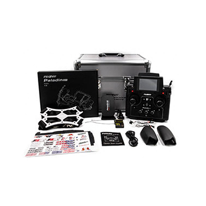 Flysky 18CH PL18EV RC Transmitter with FGR12B & FGr8B Receivers - Radio System for RC Boats, Engineering Trucks, Tanks - Includes Tray Strap Set | Perfect for RC Hobbyists & Professional Model Enthusiasts