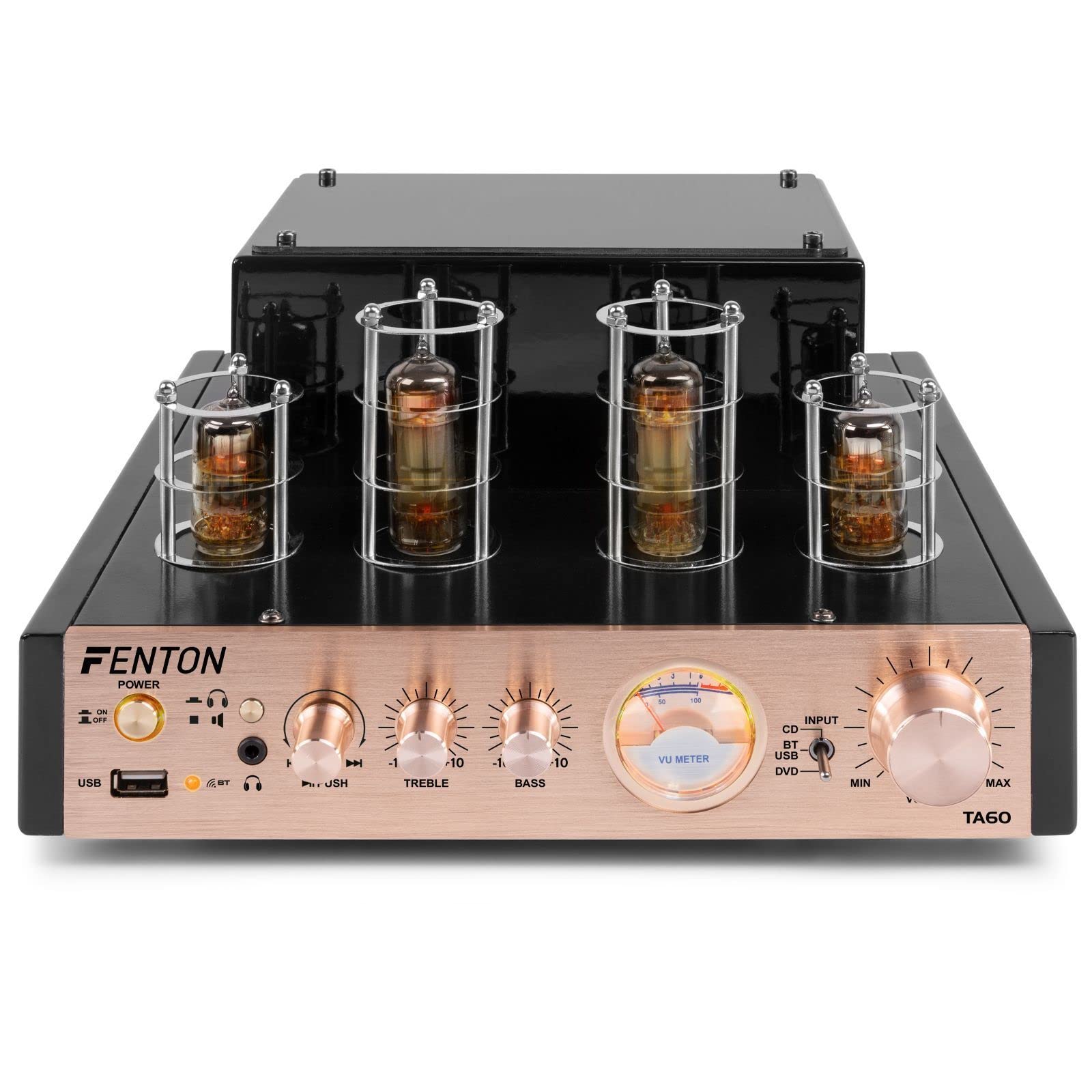 Fenton HiFi Tube Amplifier with Bluetooth 5.0 - Premium Home Stereo Audio System for Vinyl Records & Wireless Streaming - Perfect for Living Room, Home Theater & Music Studio
