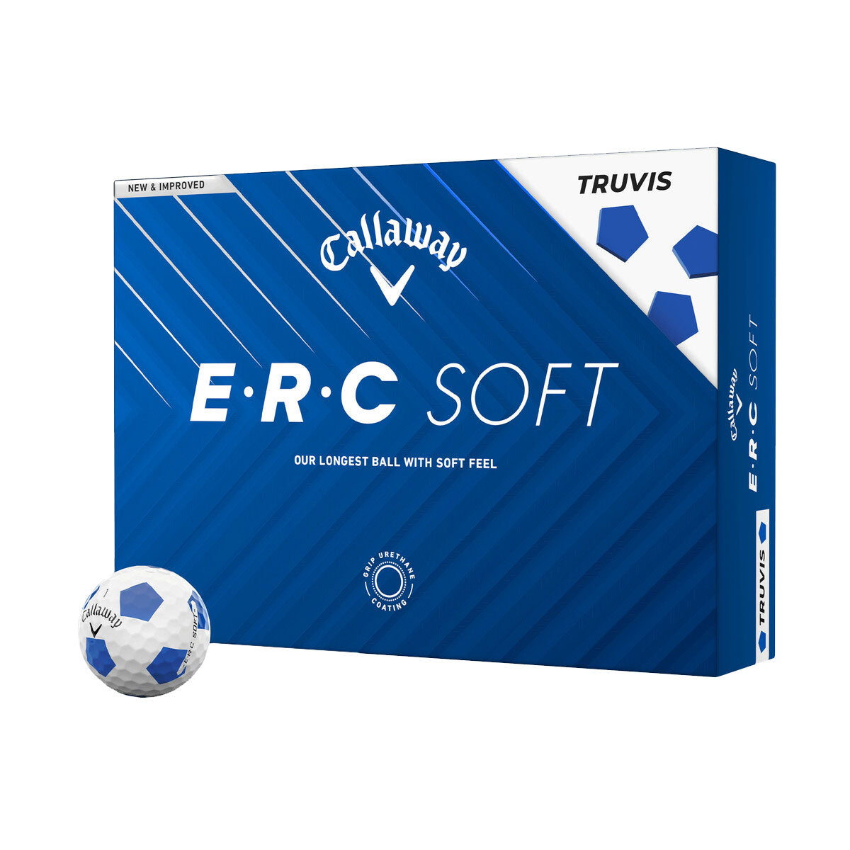 Callaway ERC Soft Truvis Golf Balls - Premium Performance Golf Balls (12 Pack/Dozen) for Distance & Control - Perfect for Tournaments, Practice & Casual Play