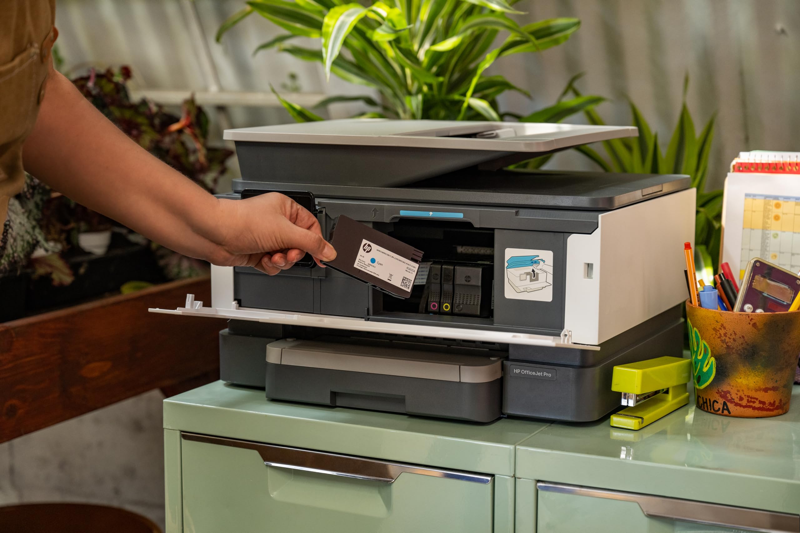 HP OfficeJet Pro 9120e All-in-One Wireless Color Printer for Small Business | Print, Scan, Copy with Automatic Document Feeder | Includes 3 Months Instant Ink & Easy Setup | 3-Year Warranty | Perfect for Home Office, Remote Work & School Projects