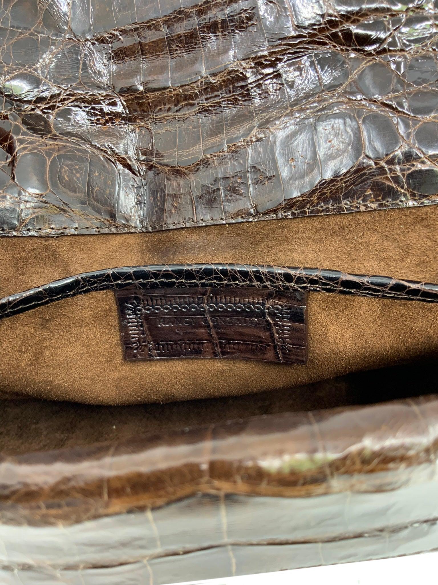 Nancy Gonzalez Genuine Crocodile Leather Small Flap Clutch with Detachable Shoulder Strap - Luxury Evening Bag for Women, Perfect for Parties, Weddings & Special Occasions