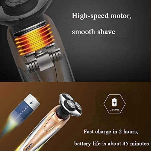 Premium 4-in-1 Electric Razor for Men - USB Rechargeable Waterproof Shaver & Nose Hair Trimmer - Multifunctional Grooming Kit for Travel, Gym & Daily Shaving