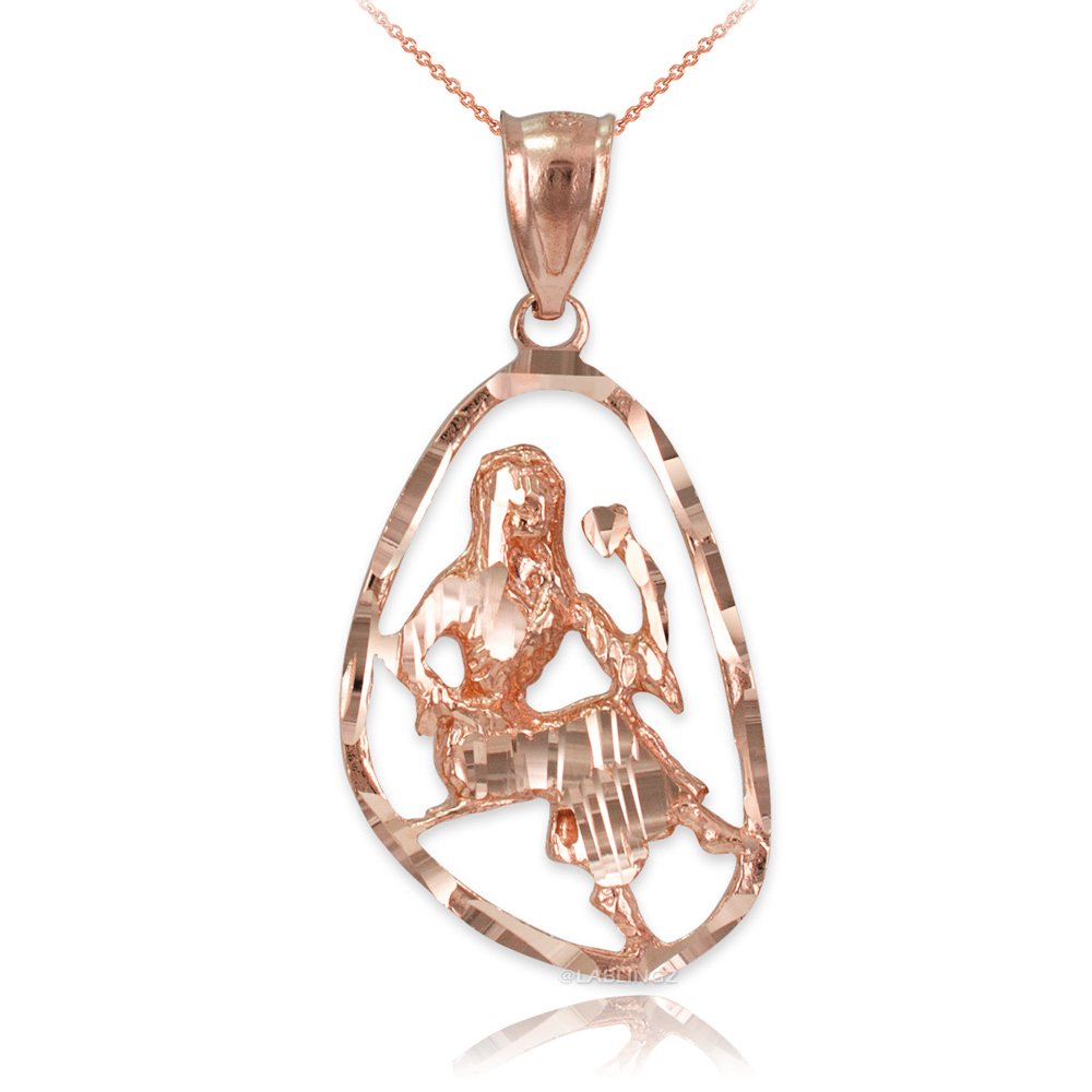 14K Rose Gold Virgo Zodiac Sign Dainty Chain Necklace - Perfect Gift for Birthday, Anniversary & Everyday Wear for Women & Girls