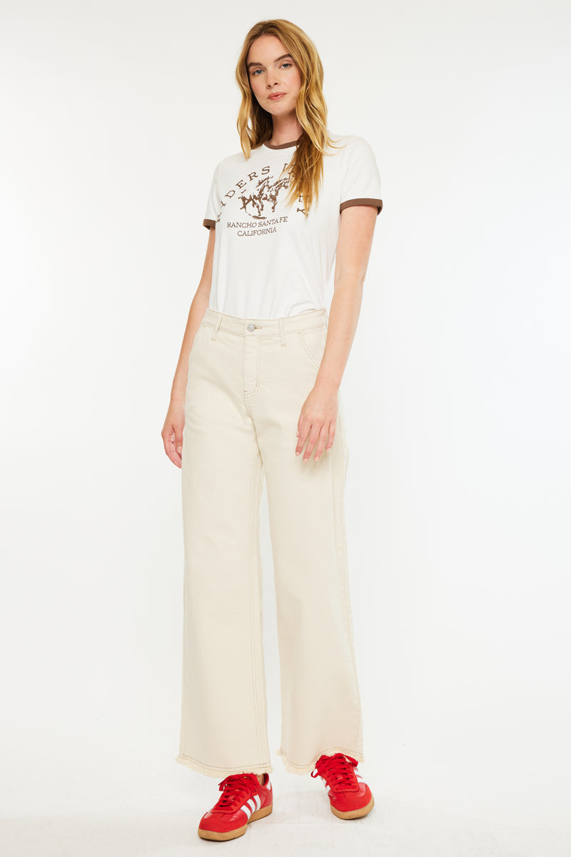 Grace High Rise Wide Leg Jeans for Women - Comfortable Stretch Denim Pants for Casual Outfits & Everyday Wear