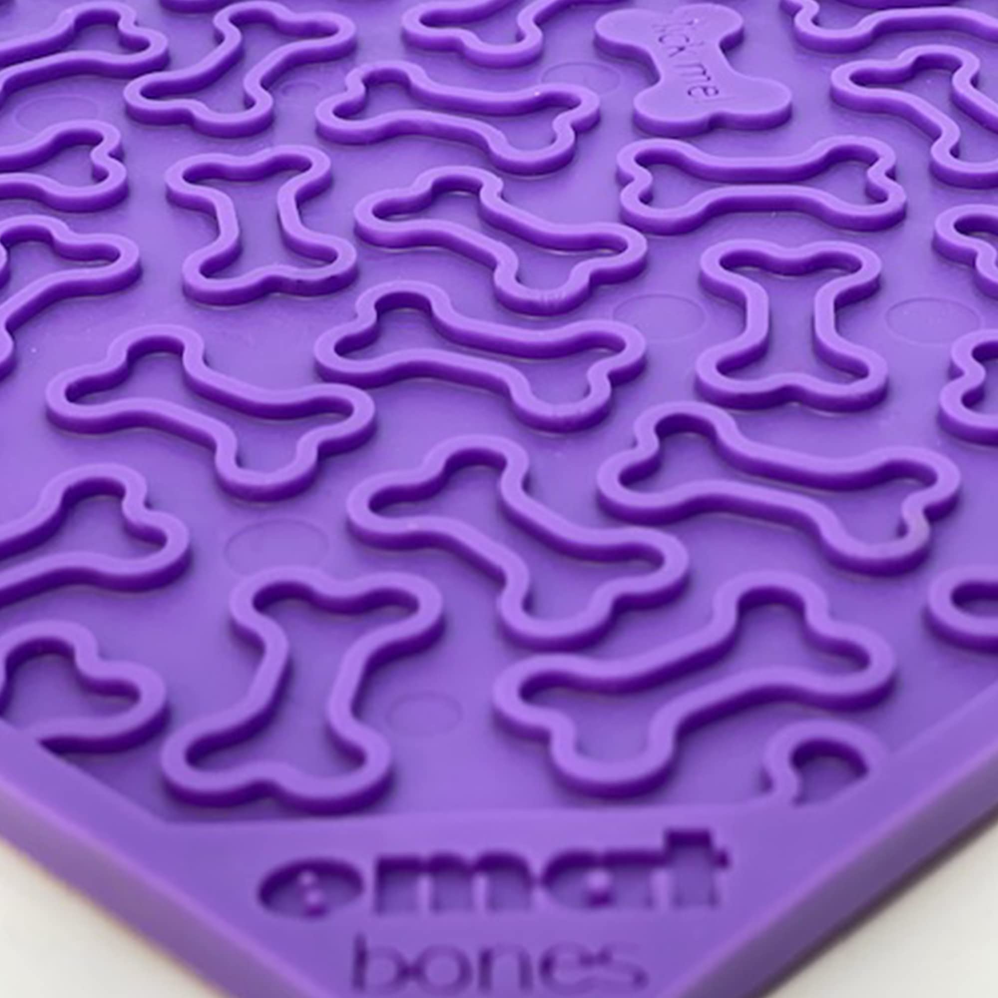 SodaPup Bones eMat – Durable Non-Toxic Lick Mat for Dogs, USA-Made Pet Feeder for Mental Stimulation & Digestive Health | Slow Feeding, Anxiety Relief, Fresh Breath | Perfect for Mealtime, Training, and Grooming Sessions