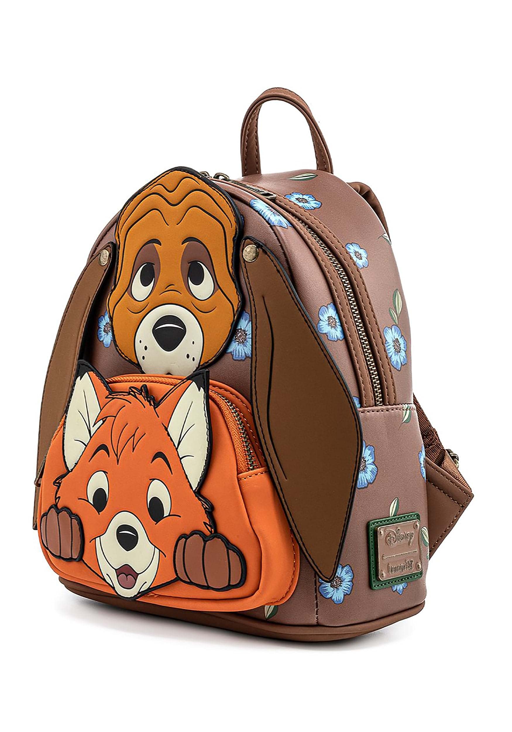 Disney Fox and The Hound Todd & Cooper Cosplay Women's Shoulder Bag - Loungefly Double Strap Purse for Disney Fans, Collectors & Everyday Use