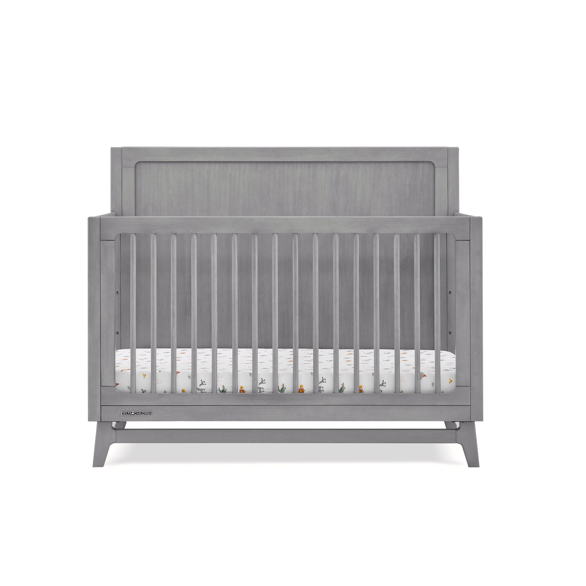 Convertible 6-in-1 Baby Crib by Spencer - Nursery Furniture That Grows with Your Child from Newborn to Toddler Bed