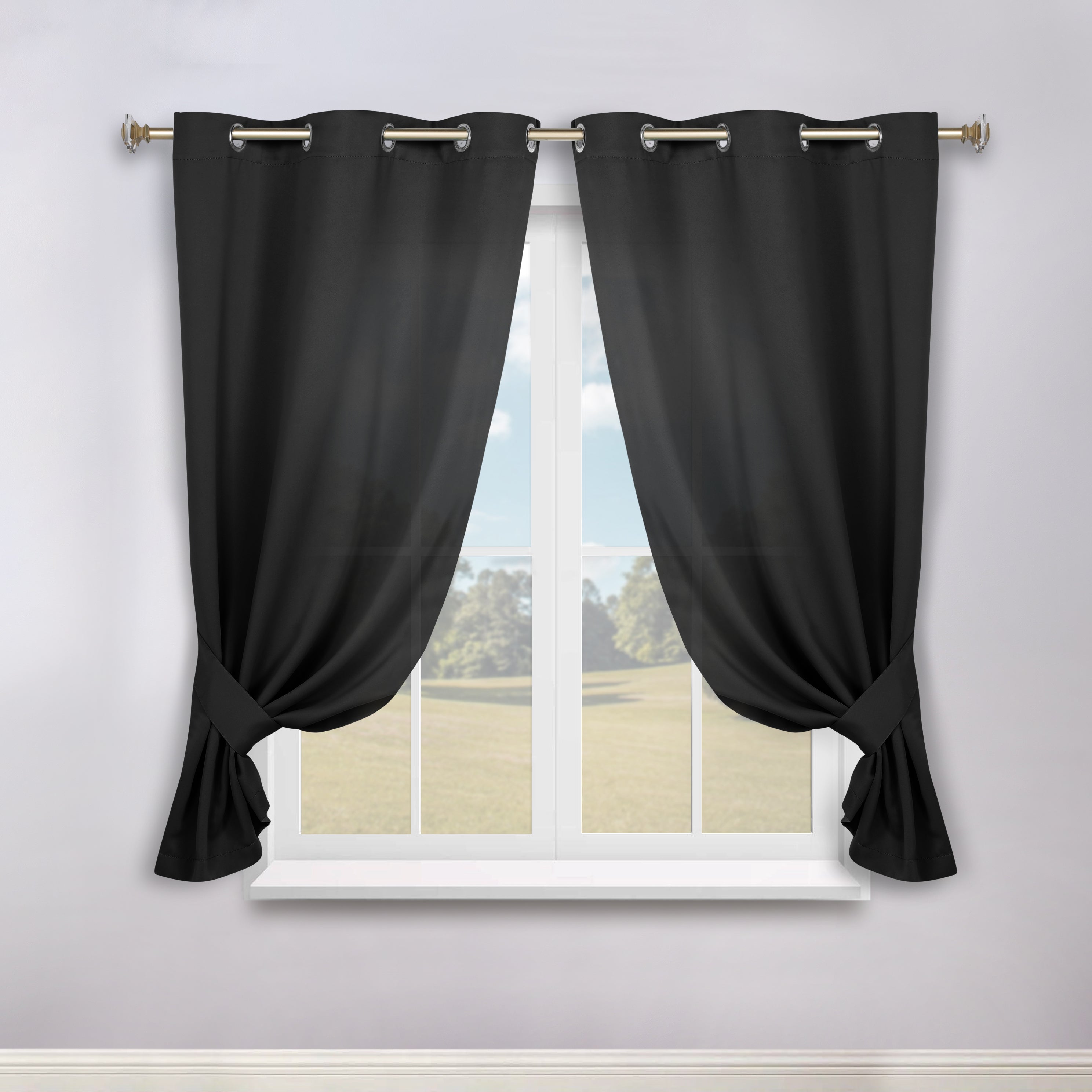 Machine Washable Blackout Curtains for Bedroom - Solid Room Darkening Window Drapes (Set of 2 Panels) - Perfect for Home Theater, Nursery & Light Sleepers