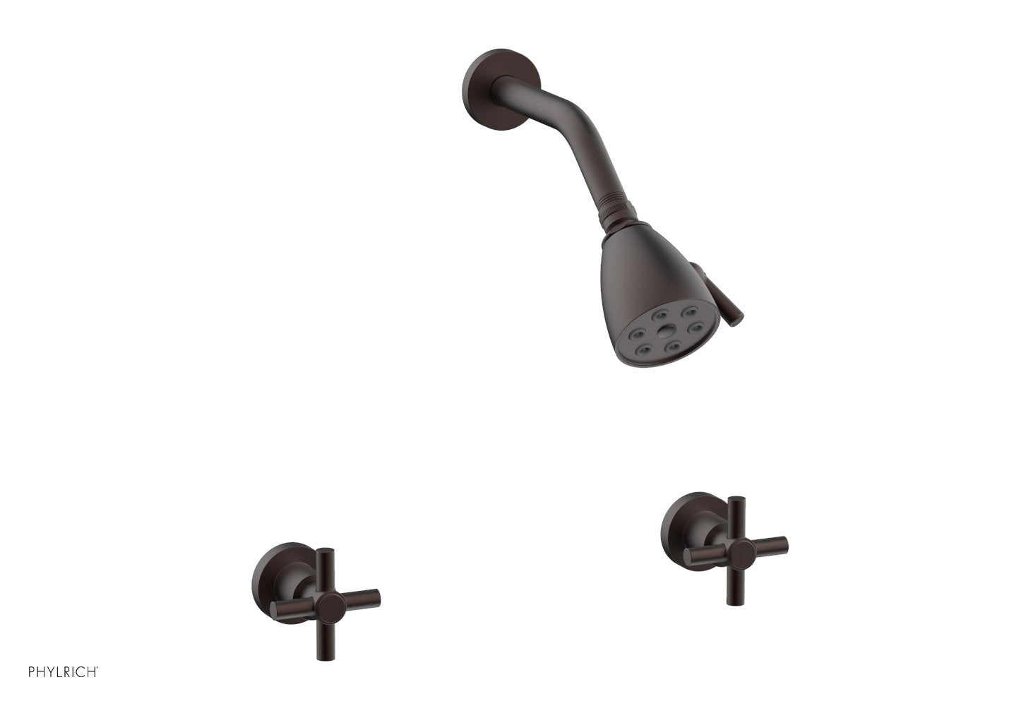Premium Two Handle Shower Faucet Set with Tubular Cross Handles - D3134 Model for Bathroom & Shower Renovation | Durable Brass Construction, Easy Installation, Modern Water Control Design