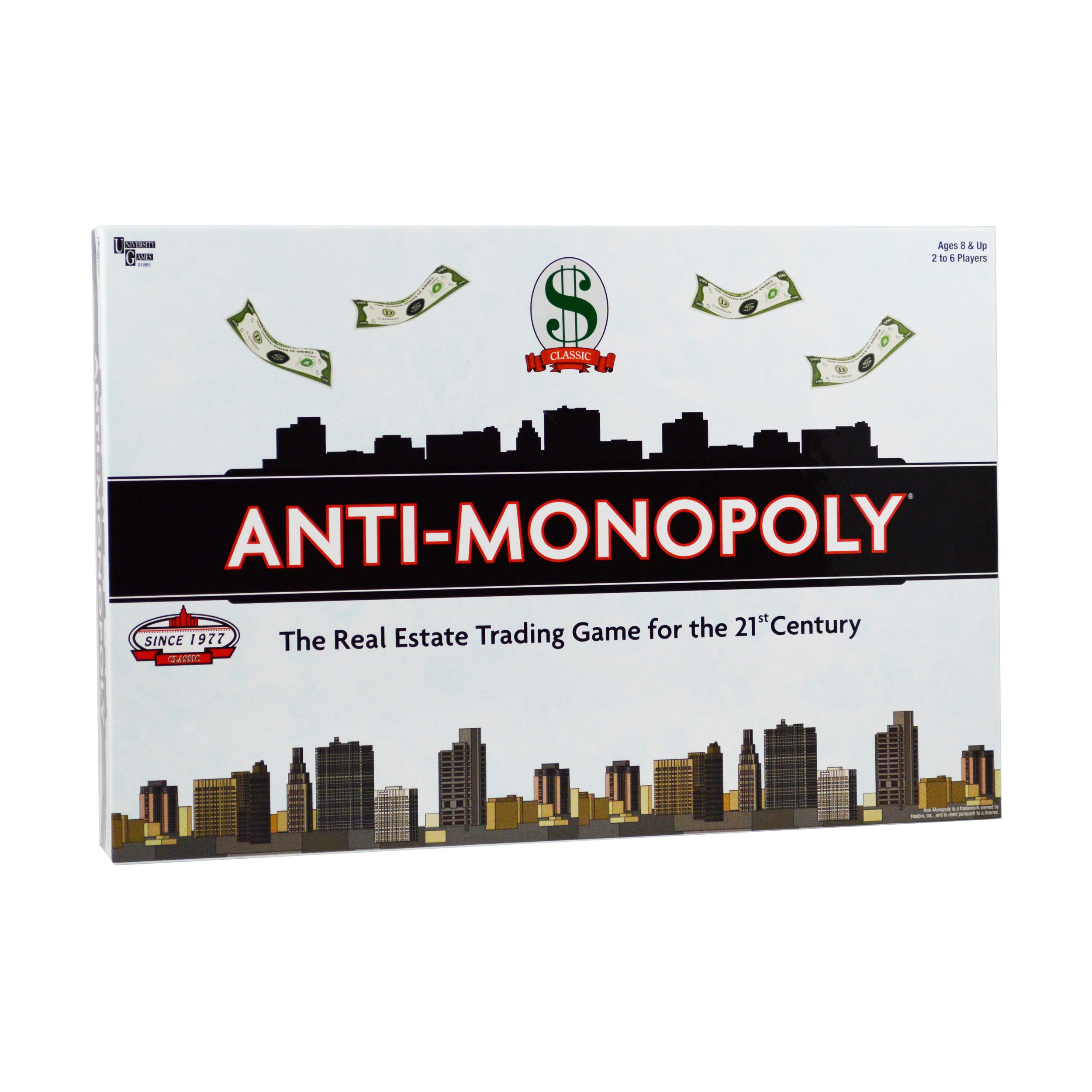 Anti-Monopoly Real Estate Strategy Board Game - Fun Family Game Night & Party Entertainment for Adults & Kids