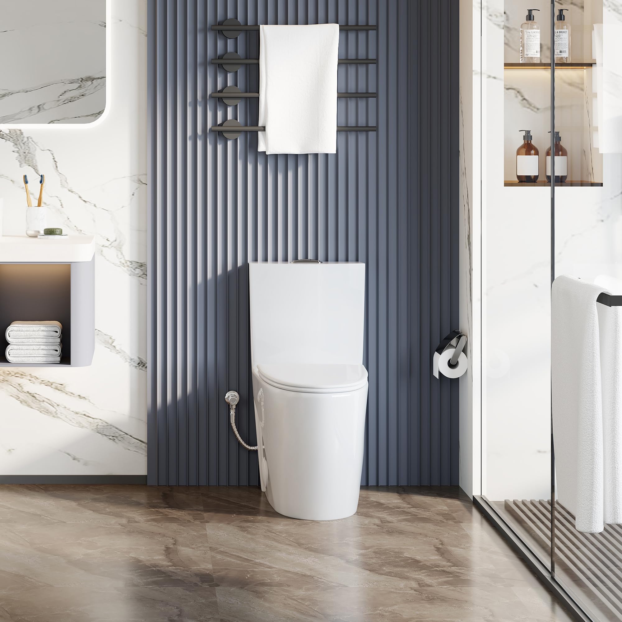 Eridanus Elongated One Piece Toilet - 1.1/1.6 GPF Dual Flush, 12