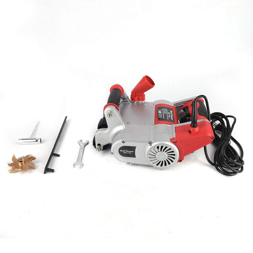 35MM Handheld Electric Groove Cutting Machine - Adjustable 30MM Depth Wall Chaser Concrete Saw (2000r/Min) - Perfect for Wall Slotting, Tile Cutting & Concrete Grooving Projects