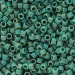 11/0 Delica Beads #2313 - Frosted Glazed Rainbow Green Mint (5.2g) - Perfect for Jewelry Making, Beadwork & DIY Crafts
