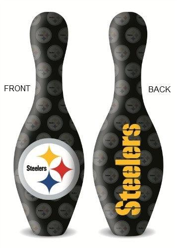 Official NFL Pittsburgh Steelers Bowling Pin Set - Team Logo Collectible for Fans, Sports Bar Decor, Game Room Accessories - Perfect for Parties, Gifts & Bowling Enthusiasts