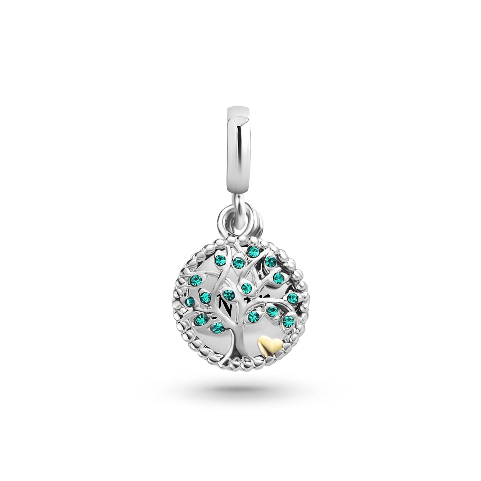 KunBead Family Tree Dangle Bead Charm - Meaningful Birthday Gift for Aunt from Niece | Perfect for Mother's Day, Christmas & Family Celebrations