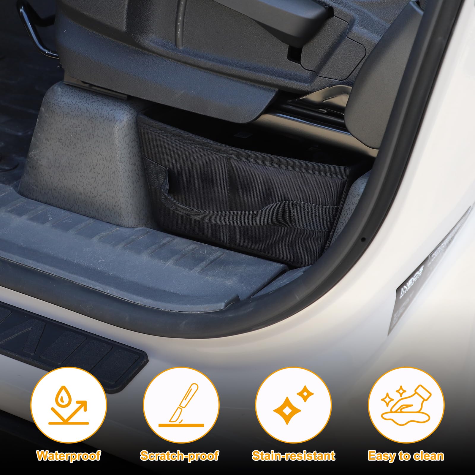 Car Under Seat Storage Box Tray - Hidden Organizer for Ineos Grenadier 2020-2024 | Oxford Cloth Tool Box with Handle | Perfect for Road Trips, Camping & Vehicle Organization (1PCS)