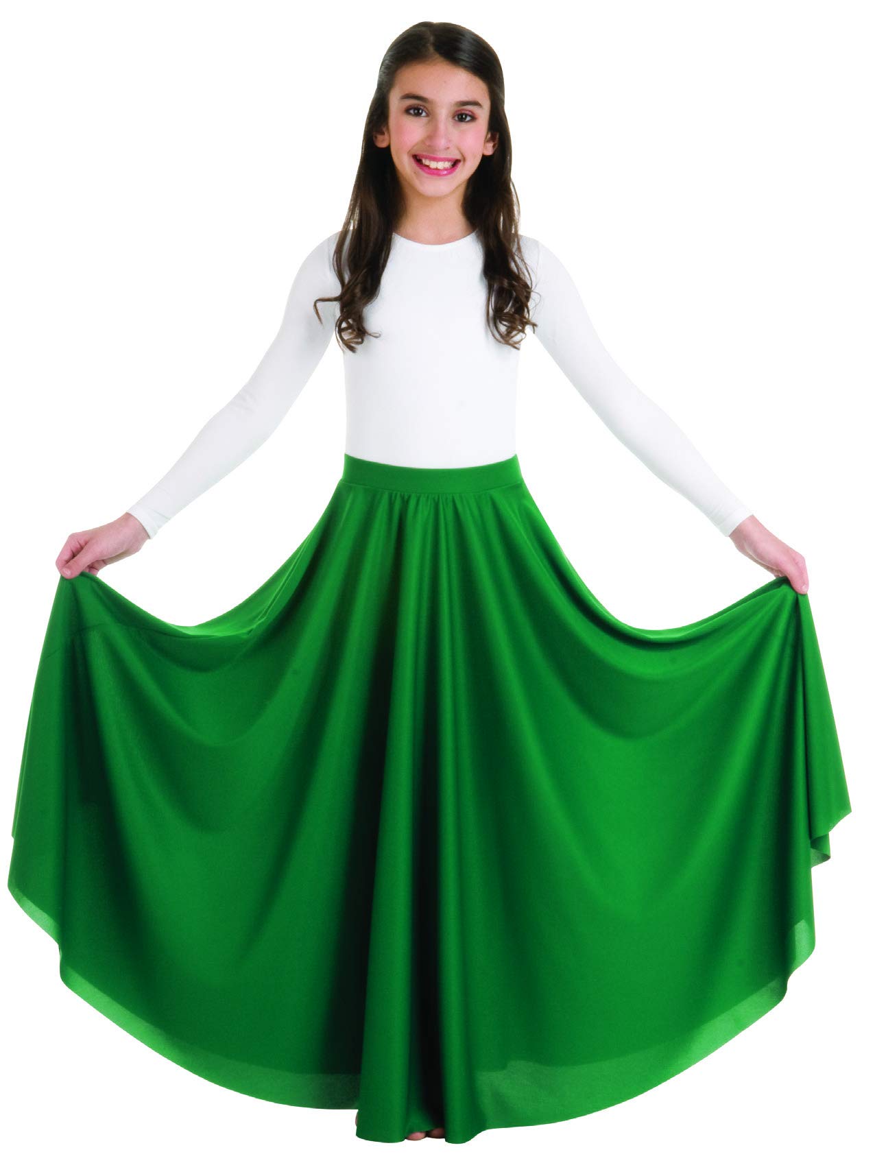 Body Wrappers 501/501XX Women's Praise Dance Circle Skirt - Flowy Ballet Worship Skirt for Church Performances & Dance Recitals