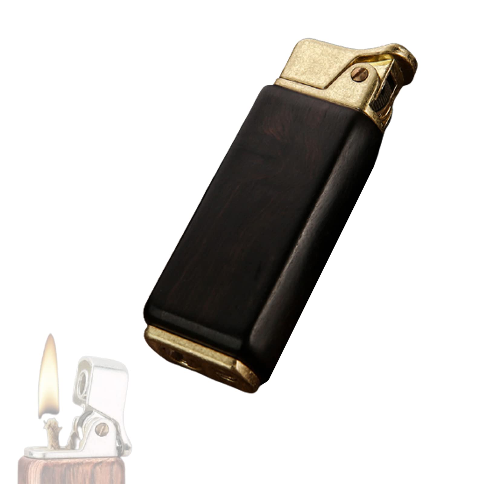Portable Sandalwood Windproof Lighter for Men - Smoking & Outdoor Use