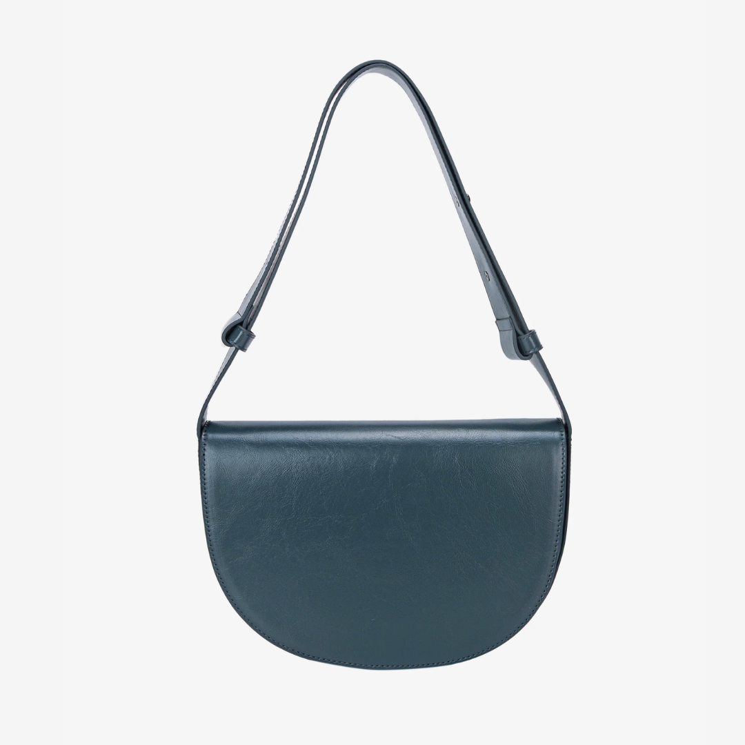 HVISK Graphite Green Cliff Gloss Structured Handbag - Stylish Crossbody Bag for Women, Perfect for Work, Travel & Everyday Use