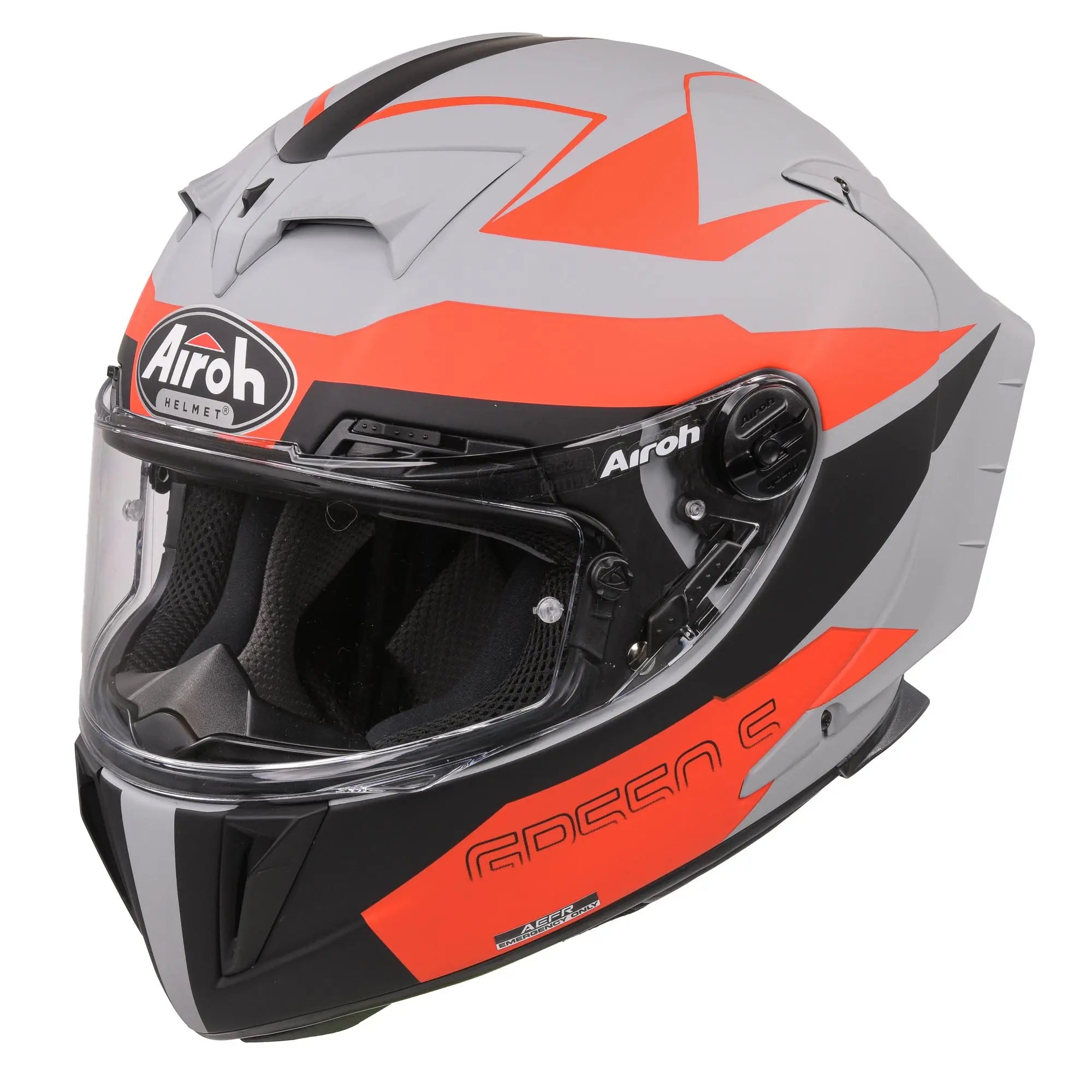 Airoh GP 550 S Motorcycle Helmet - Matte Orange for Off-Road & Adventure Riding - DOT & ECE Certified Safety Gear