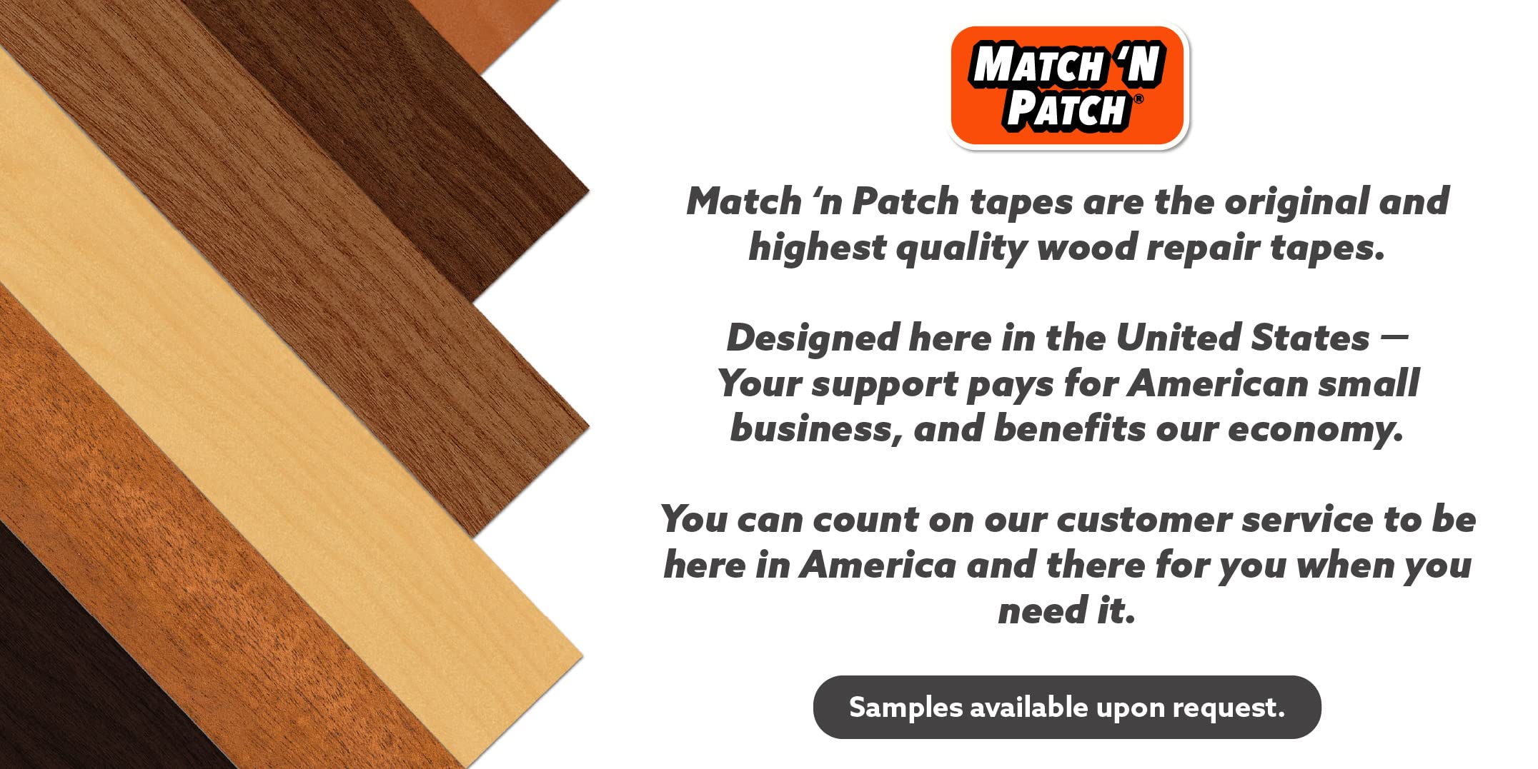 Match 'N Patch Realistic Wood Repair Tape - Antique Oak Finish | DIY Furniture Scratch & Damage Fix | Perfect for Tables, Chairs, Cabinets & Flooring Restoration