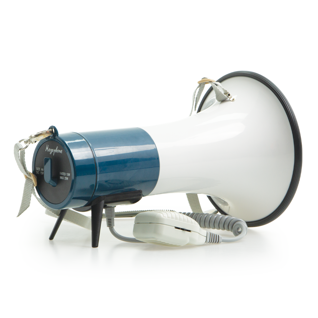 Victor Megaphone with Handheld Microphone - 25W Loud Portable Bullhorn for Outdoor Events, Sports Games & Emergency Announcements