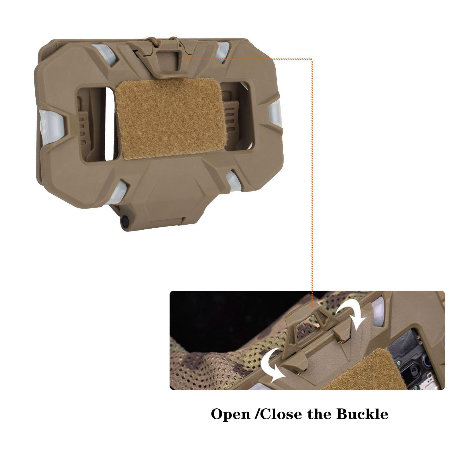 Tactical MOLLE Phone Holder with H-Harness Strap - Universal Shoulder Mount for Smartphones 4.7