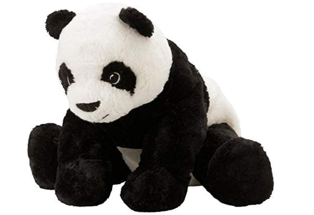 IKEA Kramig Panda Teddy Bear Stuffed Animal - Soft Plush Toy for Kids, Cuddly Panda Bear for Children's Playtime & Nursery Decor - Perfect for Bedtime Snuggles, Gift Giving & Playroom Decorations