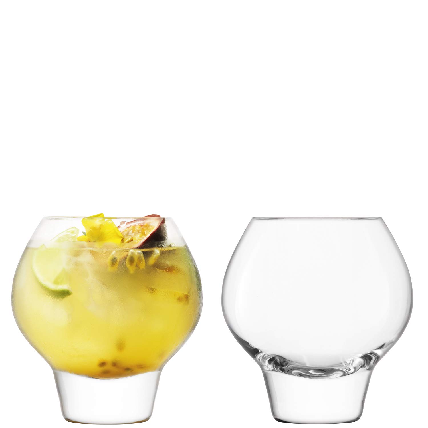 LSA International 12.8 oz Clear Rum Balloon Tumbler Glass - Perfect for Cocktails, Whiskey, Bourbon & Home Bar Decor