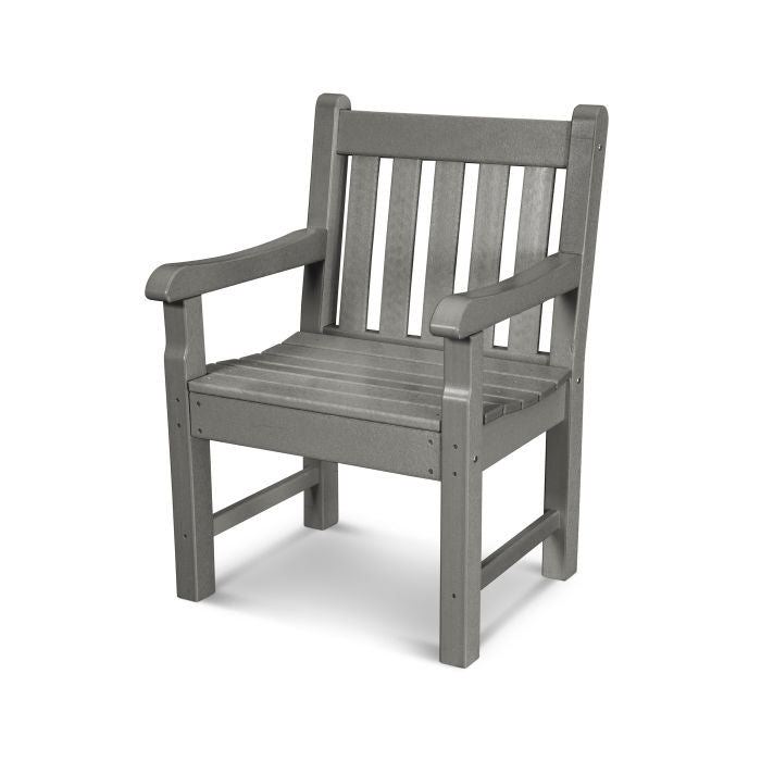 POLYWOOD Rockford Outdoor Garden Arm Chair - Durable All-Weather Resin Wicker Patio Furniture for Deck, Poolside & Backyard Relaxation