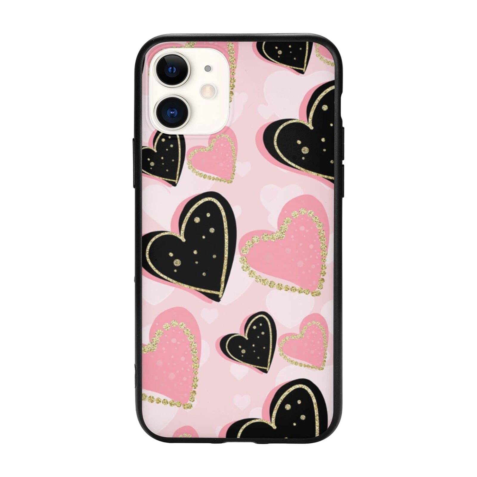 Red Love Heart Phone Case for iPhone 11 Pro - Aesthetic Soft TPU Protective Cover for Women & Girls | Perfect Valentine's Gift, Everyday Use & Special Occasions