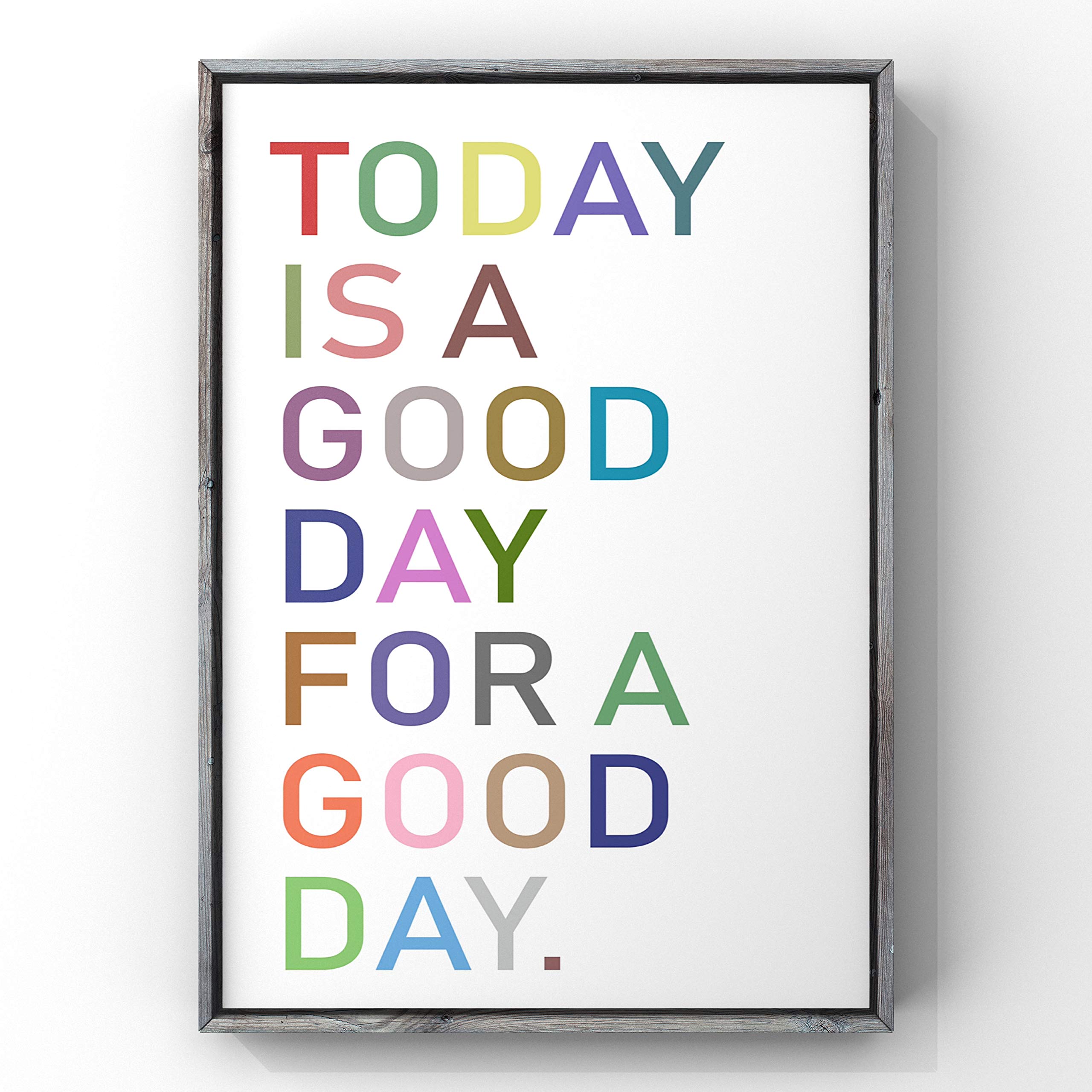 Today Is A Good Day Sign - Inspirational Wooden Wall Decor for Home & Office - Motivational Quote Sign for Living Room, Bedroom, Office - Perfect Gift for Housewarming, Birthday & Holidays